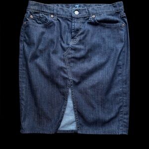 7 for all mankind Dark Blue Denim Skirt size 30